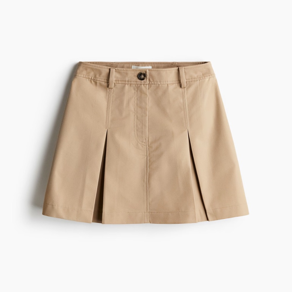 H&M Pleated Twill Skirt size 6